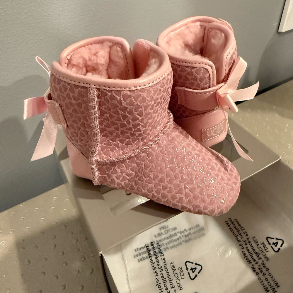 UGG Pink Kids Boots with Bow
